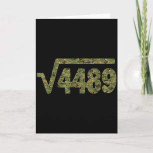 6 7 Army Pattern Meme Square Root 4489 Slang Math  Card