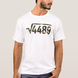 6 7 Army Pattern Meme Square Root 4489 Slang Math  T-Shirt