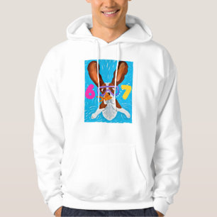 6 7 Basset Hound underwater with fish  Hoodie