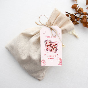 6 7 Birthday for Girls, Pink Six Seven Kids Party Gift Tags