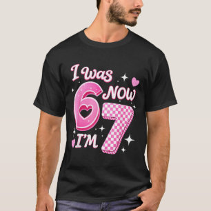 6 7 Birthday Girl 7 Years Old was 6 7 67 Meme Kids T-Shirt