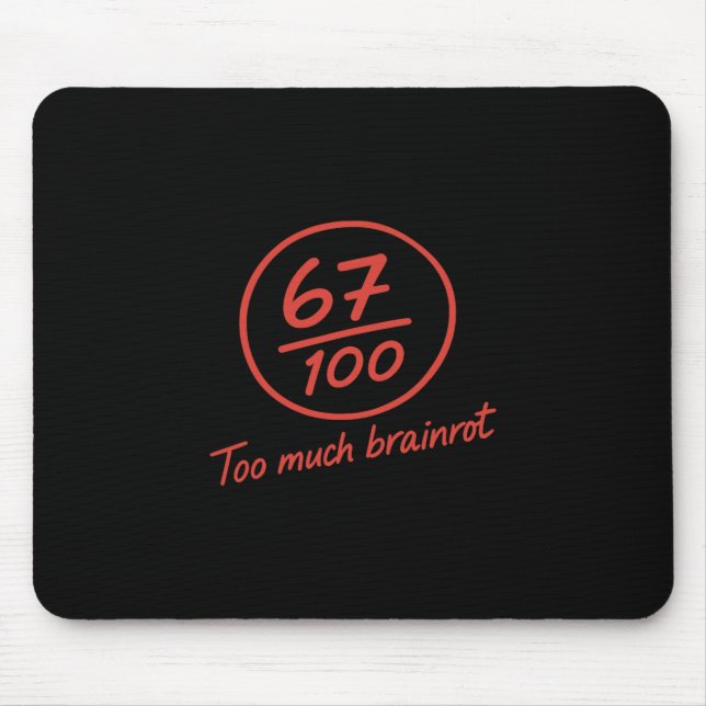 6 7 Brainrot Elementary Teacher Meme Funny 67 Six  Mouse Pad (Front)