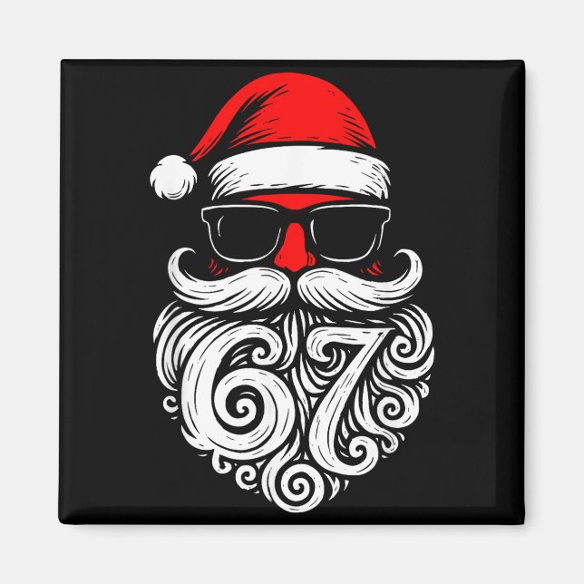 6 7 Christmas 67 Santa Six Seven Christmas Boys Te Magnet (Front)