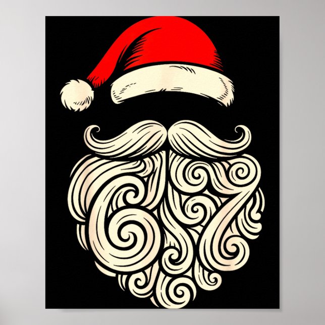 6 7 Christmas 67 Santa Six Seven Christmas Boys Te Poster (Front)