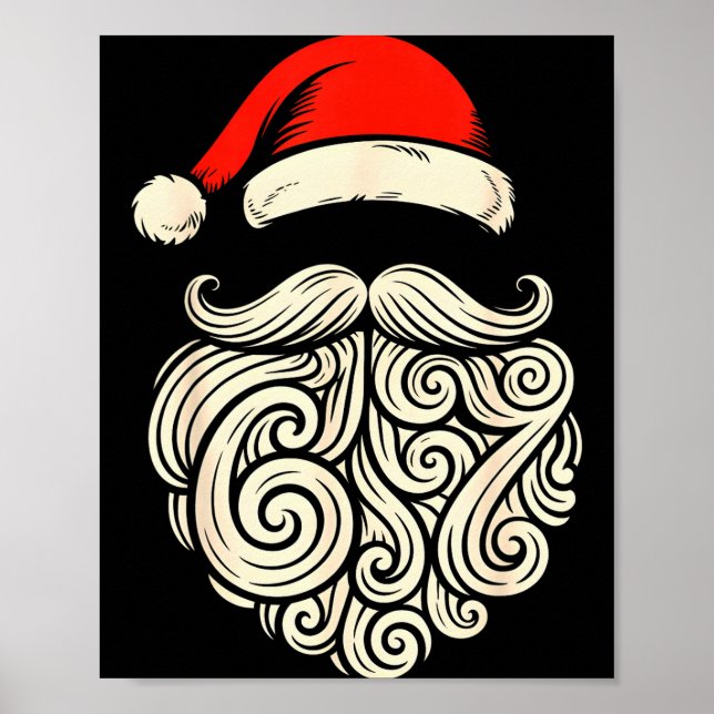 6 7 Christmas 67 Santa Six Seven Christmas Boys Te Poster (Front)