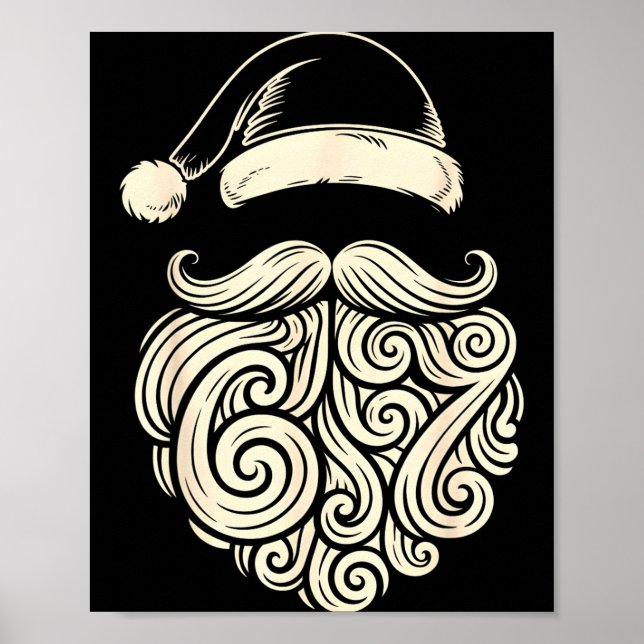 6 7 Christmas 67 Santa Six Seven Christmas Boys Te Poster (Front)