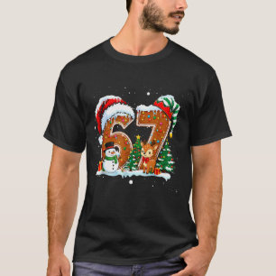 6-7 Christmas Gingerbread Funny Snowman Reindeer 6 T-Shirt