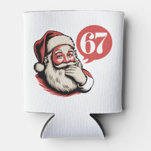 6 7 Christmas Six Seven Brainrot Santa Claus Can Cooler