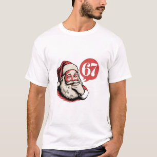 6 7 Christmas Six Seven Brainrot Santa Claus T-Shirt