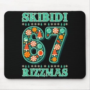 6 7 Christmas Skibidi Rizzmas 67 Meme Gen Alpha Sl Mouse Pad