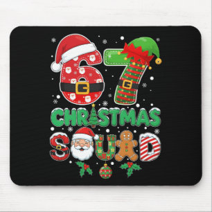 6-7 Christmas Squad Funny 67 Six Seven Meme Xmas 6 Mouse Pad