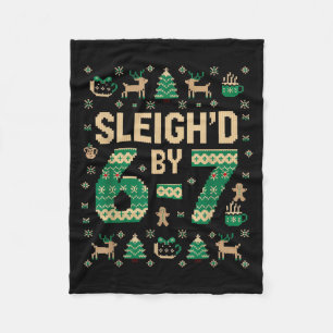 6-7 Christmas Ugly Sweater Six Seven Xmas 67 Meme Fleece Blanket