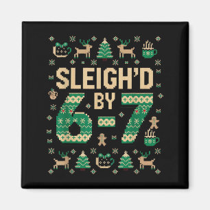 6-7 Christmas Ugly Sweater Six Seven Xmas 67 Meme Magnet