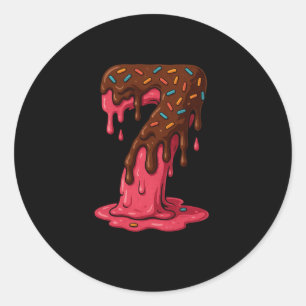 6 7 Duo Halloween Ice Cream Drip Six Seven Matchin Classic Round Sticker