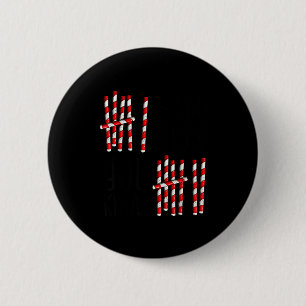6 7 Funny If You Know 6 You Know 7 Candy Cane Six Cm Round Badge