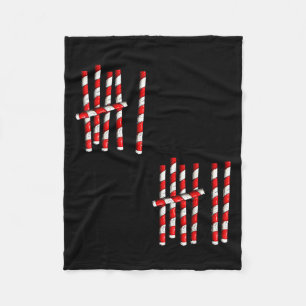 6 7 Funny If You Know 6 You Know 7 Candy Cane Six  Fleece Blanket