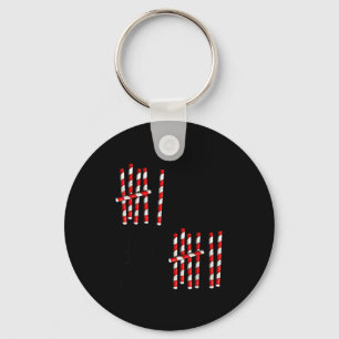 6 7 Funny If You Know 6 You Know 7 Candy Cane Six Key Ring