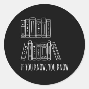 6 7 Funny If You Know You Know Books Six Seven Mem Classic Round Sticker