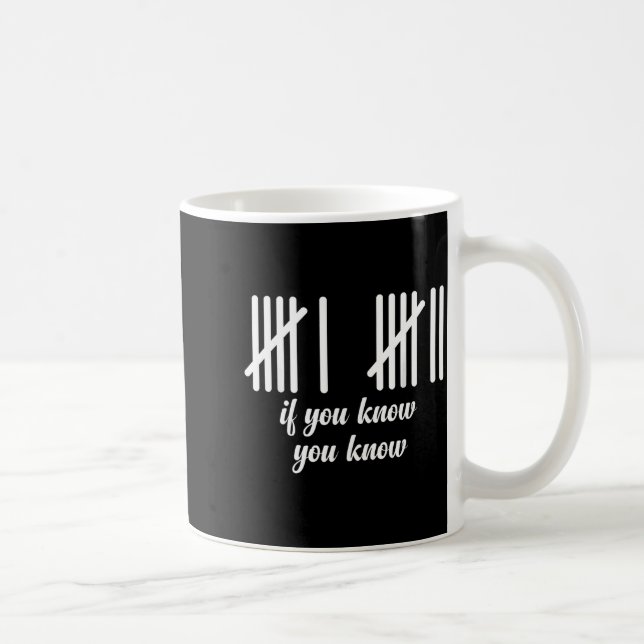 6 7 Funny If You Know You Know Tally Marks Six Sev Coffee Mug (Right)