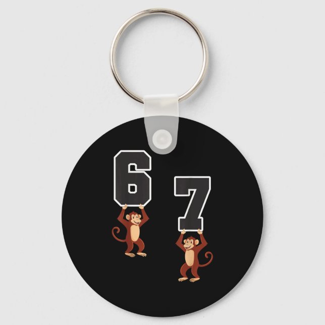6 7 Funny Matching Teachers Halloween Costume Monk Key Ring (Front)