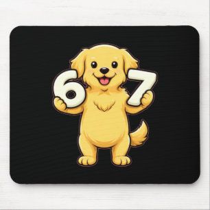 6 7 Golden Retriever Dog Math Teacher Mouse Pad