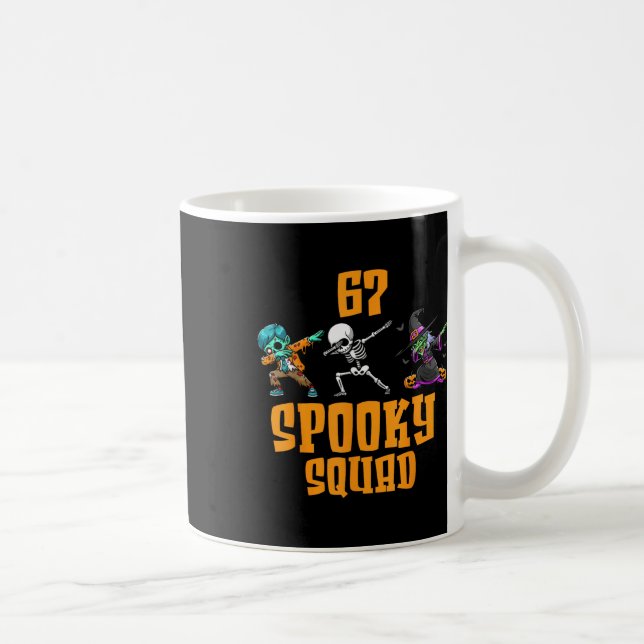 6 7 Halloween 67 Meme Six Seven 6 7 Spooky Squad H Coffee Mug (Right)