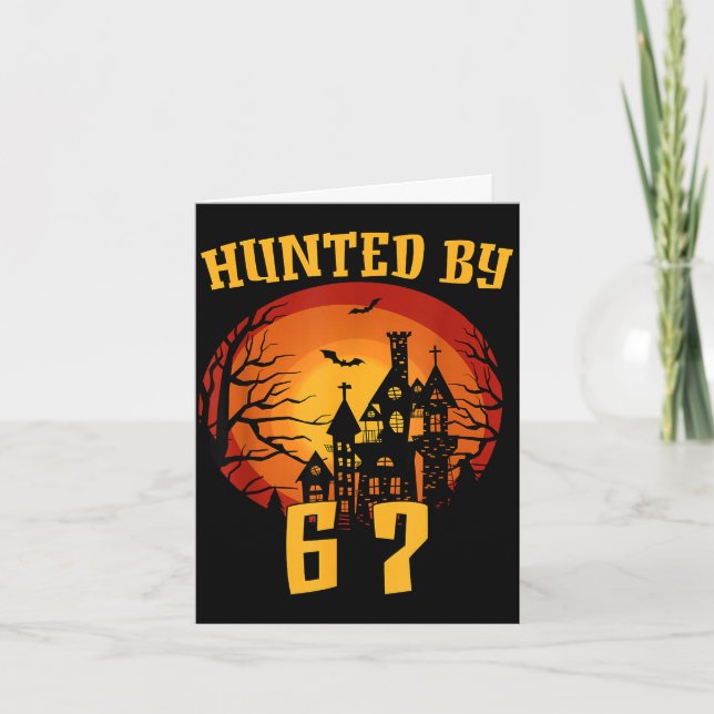 6 7 halloween 67 meme six seven haunted gen alpha card (Front)