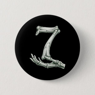 6 7 Halloween Skeleton Funny 67 Meme Gen Alpha Six Cm Round Badge