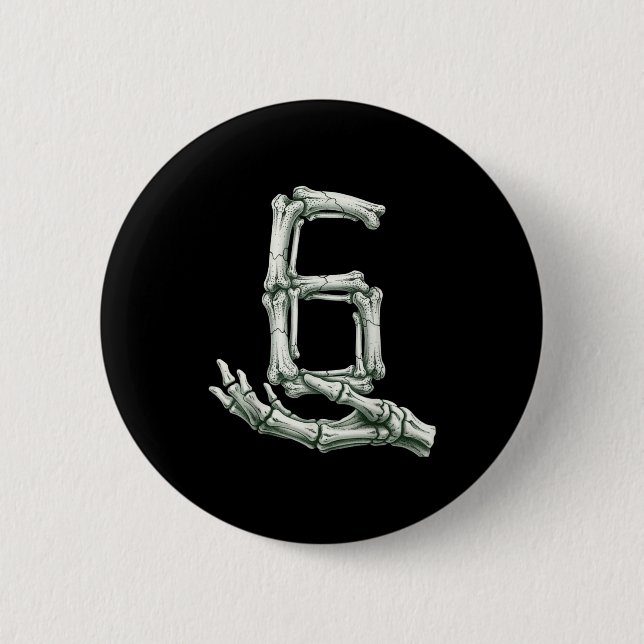 6 7 Halloween Skeleton Funny 67 Meme Gen Alpha Six Cm Round Badge (Front)