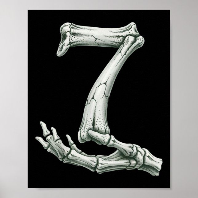 6 7 Halloween Skeleton Funny 67 Meme Gen Alpha Six Poster (Front)