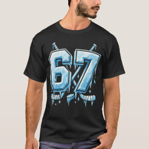 6 7 Ice Hockey Meme Design Numbers Sports Humor b T-Shirt