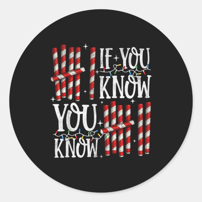 6 7 If You Know You Know Funny Christmas Six Seven Classic Round Sticker (Front)