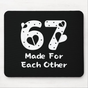 6 7 Made For Each Other, Red 67 Christmas Couple V Mouse Pad