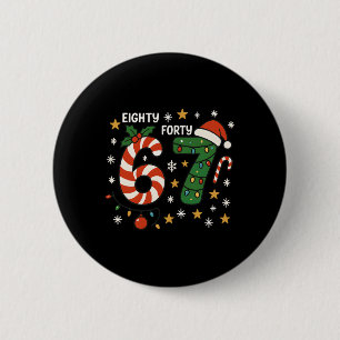 6-7 Meme 8647 Christmas Brain Rot Funny Anti Trump 6 Cm Round Badge