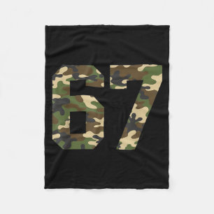 6-7 Meme Camo Cool Six-seven Funny 67 Gen Z Alpha Fleece Blanket