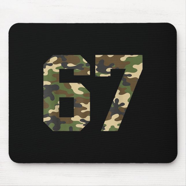 6-7 Meme Camo Cool Six-seven Funny 67 Gen Z Alpha  Mouse Pad (Front)