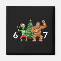 6 7 Meme Christmas Alien Sasquatch Six Seven Fun 