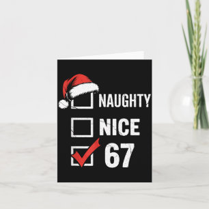 6-7 Meme Christmas Naughty Nice 67 Six Seven Funny Card