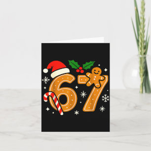 6 7 Meme Christmas Shirt 67 Six Seven Cookies Ging Card