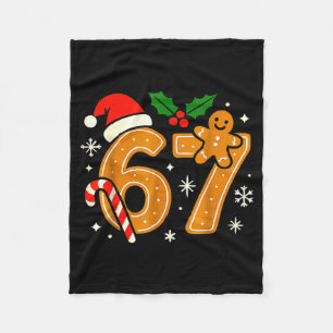 6 7 Meme Christmas Shirt 67 Six Seven Cookies Ging Fleece Blanket