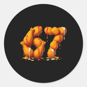 6 7 Meme Fried Chicken 67 Pyjamas Kids Six Seven B Classic Round Sticker