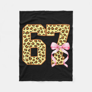 6-7 Meme Leopard Cheetah Cool Six-seven Funny 67 G Fleece Blanket