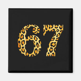6-7 Meme Leopard Cheetah Cool Six-seven  Magnet