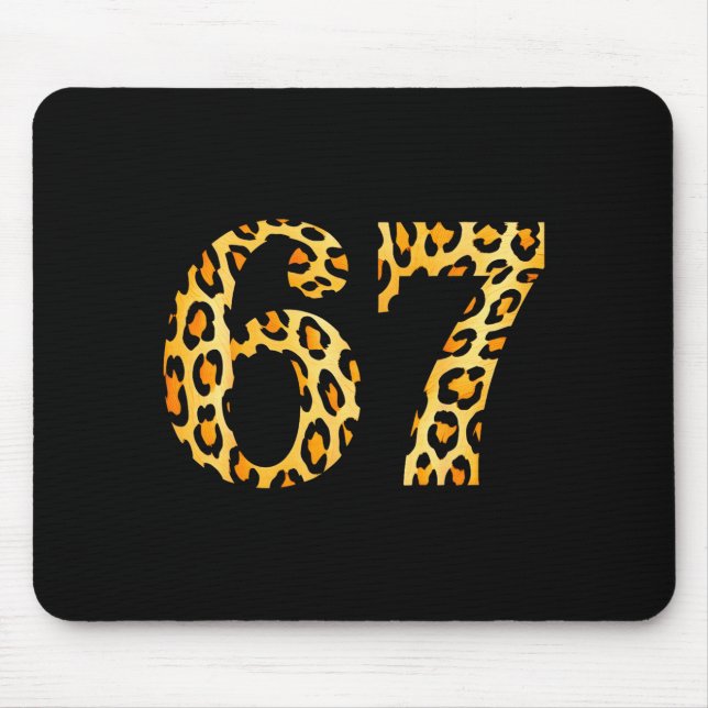 6-7 Meme Leopard Cheetah Cool Six-seven  Mouse Pad (Front)