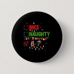 6-7 Meme Nice Naughty 67 Christmas Brain Rot Funny 6 Cm Round Badge
