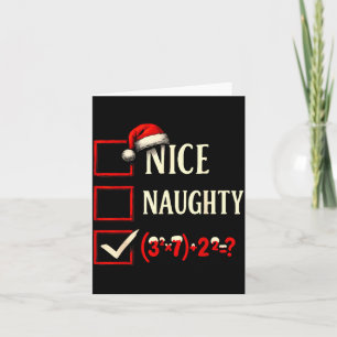 6-7 Meme Nice Naughty 67 Christmas Brain Rot Funny Card