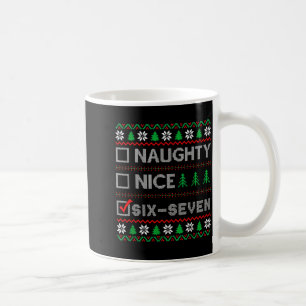6-7 Meme Nice Naughty 67 Christmas Brain Rot Funny Coffee Mug