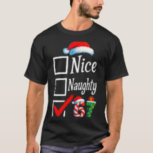 6 7 Meme Nice Naughty 67 Christmas Brain Rot Funny T-Shirt
