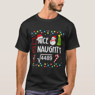 6-7 Meme Nice Naughty 67 Christmas Brain Rot Funny T-Shirt