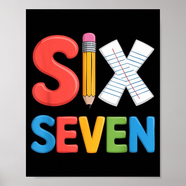 6 7 Meme School Teacher Boys Girls Viral Trend Out Poster (Front)